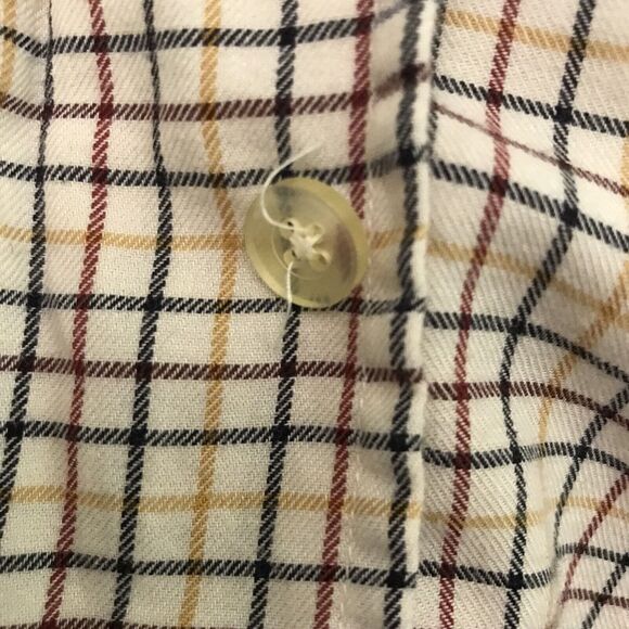 Vtg. Polo Jeans Company Ralph Lauren Loop Collar Men's XL Cream Plaid LS Shirt - Picture 13 of 13